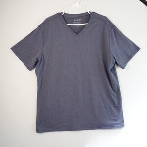01.ALGO Performance T-Shirt Quick Dry Moisture‎ Wicking Striped XL Blue Recycled